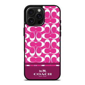 COACH PINK NEW YORK iPhone 16 Pro Max Case Cover