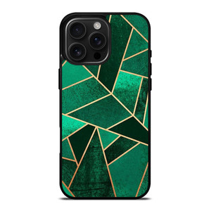 EMERALD AND COPPER GEOMETRIC PATTERN iPhone 16 Pro Max Case Cover