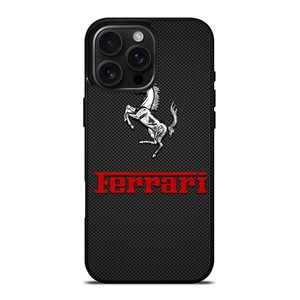 FERRARI HORSE CARBON LOGO iPhone 16 Pro Max Case Cover FERRARI HORSE CARBON LOGO iPhone 16 Pro Max Case Cover