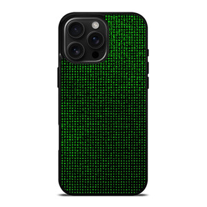 GREEN BINARY CODE PATTERN iPhone 16 Pro Max Case Cover