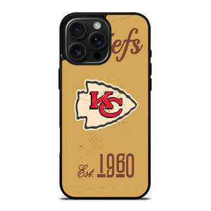 KANSAS CITY CHIEFS RUSTY LOGO iPhone 16 Pro Max Case Cover