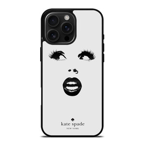 KATE SPADE BLACK WHITE FACE iPhone 16 Pro Max Case Cover KATE SPADE BLACK WHITE FACE iPhone 16 Pro Max Case Cover
