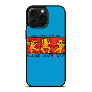 KEITH HARING FIGHT AIDS iPhone 16 Pro Max Case Cover