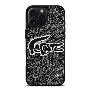 LACOSTE LOGO BLACK AND WHITE iPhone 16 Pro Max Case Cover LACOSTE LOGO BLACK AND WHITE iPhone 16 Pro Max Case Cover