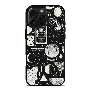 LUNAR PATTERN BLACK WHITE iPhone 16 Pro Max Case Cover LUNAR PATTERN BLACK WHITE iPhone 16 Pro Max Case Cover