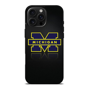 MICHIGAN WOLVERINES METAL LOGO iPhone 16 Pro Max Case Cover MICHIGAN WOLVERINES METAL LOGO iPhone 16 Pro Max Case Cover
