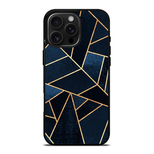 NAVY STONE CERAMIC ABSTRACT iPhone 16 Pro Max Case Cover