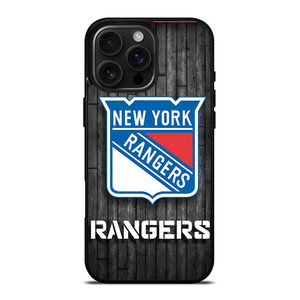 NEW YORK RANGERS WOODEN LOGO iPhone 16 Pro Max Case Cover