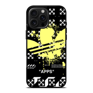 OFF WHITE X ADIDAS YELLOW iPhone 16 Pro Max Case Cover OFF WHITE X ADIDAS YELLOW iPhone 16 Pro Max Case Cover