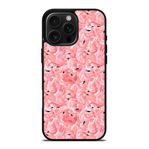 PINK FLAMINGO PATTERN iPhone 16 Pro Max Case Cover
