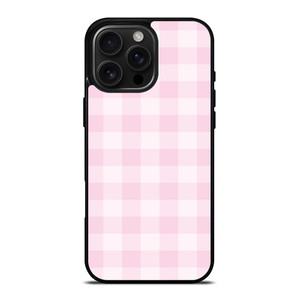 PINK PLAID PATTERN iPhone 16 Pro Max Case Cover