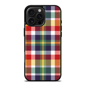 PIXELIZED TARTAN PATTERN iPhone 16 Pro Max Case Cover