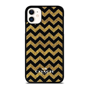 COACH NEW YORK GOLD ZIG ZAG iPhone 11 Case Cover