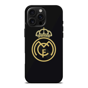REAL MADRID CF LOGO BLACK iPhone 16 Pro Max Case Cover