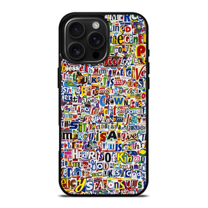 RETRO ALPHABET COLLAGE iPhone 16 Pro Max Case Cover