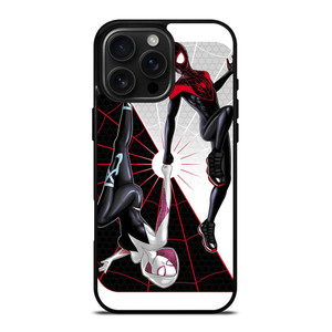 SPIDERMAN MILES MORALES SPIDER GWEN VERSE iPhone 16 Pro Max Case Cover