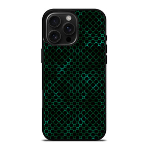 STYLISH HEXAGONAL GREEN PATTERN iPhone 16 Pro Max Case Cover