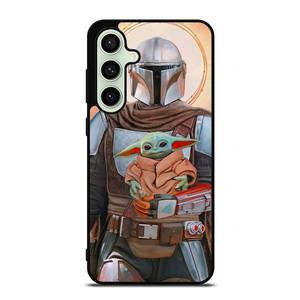 BABY YODA AND THE MANDALORIAN STAR WARS Samsung Galaxy S24 FE Case Cover BABY YODA AND THE MANDALORIAN STAR WARS Samsung Galaxy S24 FE Case Cover