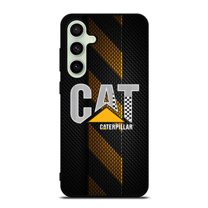 CATERPILLAR TRACTOR LOGO YELLOW METAL TRIPE Samsung Galaxy S24 FE Case Cover
