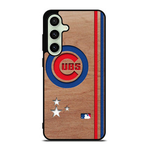 CHICAGO CUBS UBS MLB WOODEN LOGO Samsung Galaxy S24 FE Case Cover