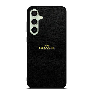 COACH NEW YORK BLACK LEATHER Samsung Galaxy S24 FE Case Cover COACH NEW YORK BLACK LEATHER Samsung Galaxy S24 FE Case Cover