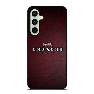 COACH NEW YORK LOGO LEATHER Samsung Galaxy S24 FE Case Cover