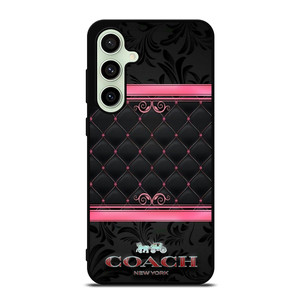 COACH NEW YORK PINK BLACK Samsung Galaxy S24 FE Case Cover