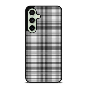 GREY CHECK FABRIC TEXTURES Samsung Galaxy S24 FE Case Cover