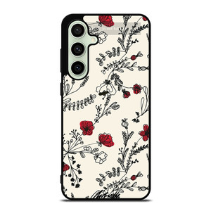 HAND DRAWING RED FLOWER PATTERN Samsung Galaxy S24 FE Case Cover