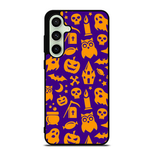 HAPPY HALLOWEEN PURPLE PATTERN Samsung Galaxy S24 FE Case Cover HAPPY HALLOWEEN PURPLE PATTERN Samsung Galaxy S24 FE Case Cover