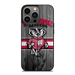 WISCONSIN BADGER WOODEN LOGO iPhone 13 Pro Case Cover WISCONSIN BADGER WOODEN LOGO iPhone 13 Pro Case Cover