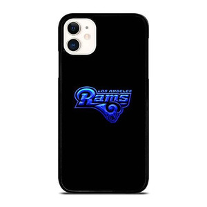 LOS ANGELES RAMS NEON BLUE LOGO iPhone 11 Case Cover LOS ANGELES RAMS NEON BLUE LOGO iPhone 11 Case Cover