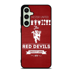 MANCHESTER UNITED FC LOGO FOOTBALL RED DEVILS Samsung Galaxy S24 FE Case Cover