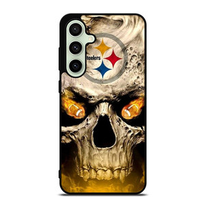 PITTSBURGH STEELERS FOOTBALL SKULL Samsung Galaxy S24 FE Case Cover