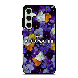 PURPLE FLOWERS COACH NEW YORK Samsung Galaxy S24 FE Case Cover