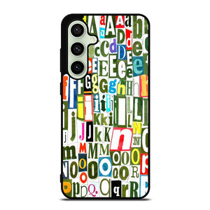 RETRO ALPHABET GREEN COLLAGE Samsung Galaxy S24 FE Case Cover RETRO ALPHABET GREEN COLLAGE Samsung Galaxy S24 FE Case Cover