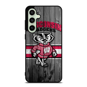 WISCONSIN BADGER WOODEN LOGO Samsung Galaxy S24 FE Case Cover
