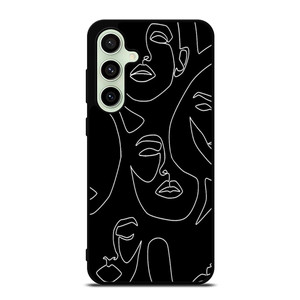 WOMAN FACE SKETCH PATTERN Samsung Galaxy S24 FE Case Cover