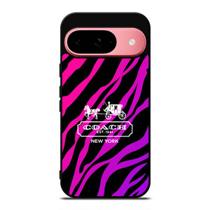 COACH NEW YORK BLACK VIOLET Google Pixel 9 Case Cover