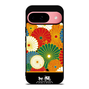 COACH NEW YORK COLORFUL FLORAL LOGO Google Pixel 9 Case Cover