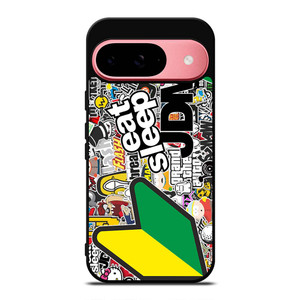 EAT SLEEP JDM STICKER BOMB Google Pixel 9 Case Cover