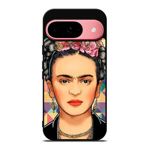 FRIDA KAHLO FACE COLORFUL ART Google Pixel 9 Case Cover FRIDA KAHLO FACE COLORFUL ART Google Pixel 9 Case Cover