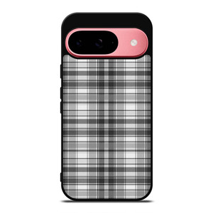 GREY CHECK FABRIC TEXTURES Google Pixel 9 Case Cover GREY CHECK FABRIC TEXTURES Google Pixel 9 Case Cover