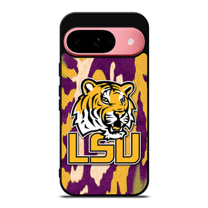 LSU TIGERS FOOTBALL HALFTONE Google Pixel 9 Case Cover LSU TIGERS FOOTBALL HALFTONE Google Pixel 9 Case Cover