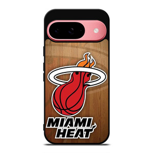 MIAMI HEAT WOODEN LOGO NBA Google Pixel 9 Case Cover MIAMI HEAT WOODEN LOGO NBA Google Pixel 9 Case Cover