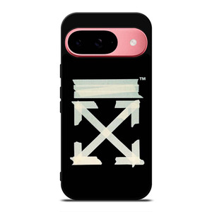 OFF WHITE TAPE LOGO Google Pixel 9 Case Cover