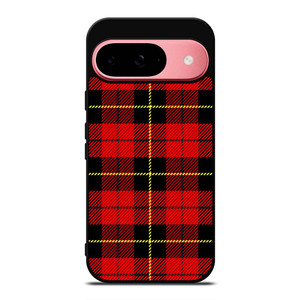 RED BLACK TARTAN PATTERN Google Pixel 9 Case Cover