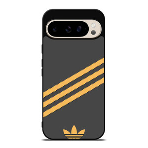 ADIDAS ORIGINALS STRIPES BLACK ORANGE Google Pixel 9 Pro Case Cover