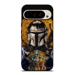 BABY YODA AND THE MANDALORIAN MOSAIC Google Pixel 9 Pro Case Cover