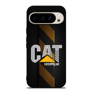 CATERPILLAR TRACTOR LOGO YELLOW METAL TRIPE Google Pixel 9 Pro Case Cover